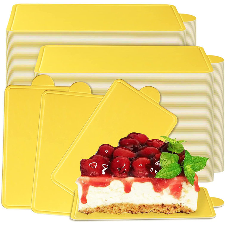 The Party Aisle™ 200PCS Golden Square Cake Plates, Golden Pastry Boards
